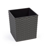 Lamela Doniczka Rattan Juka 19x19x19.5 grafit