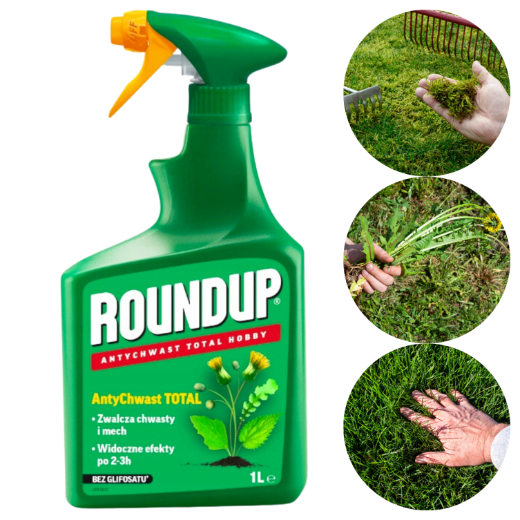 Roundup AntyChwast TOTAL Ultra Spray 1L – Naturalny Środek Chwastobójczy Bez Glifosatu