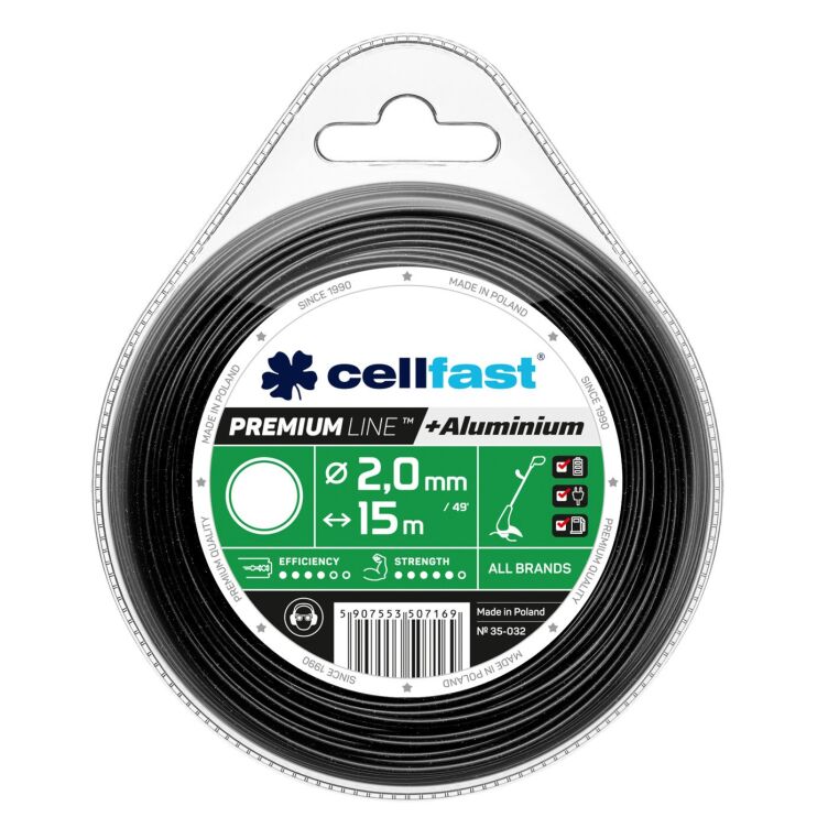 Żyłka Tnąca Cellfast Premium+Aluminium Okrągła 2,4mm x15m 35-033