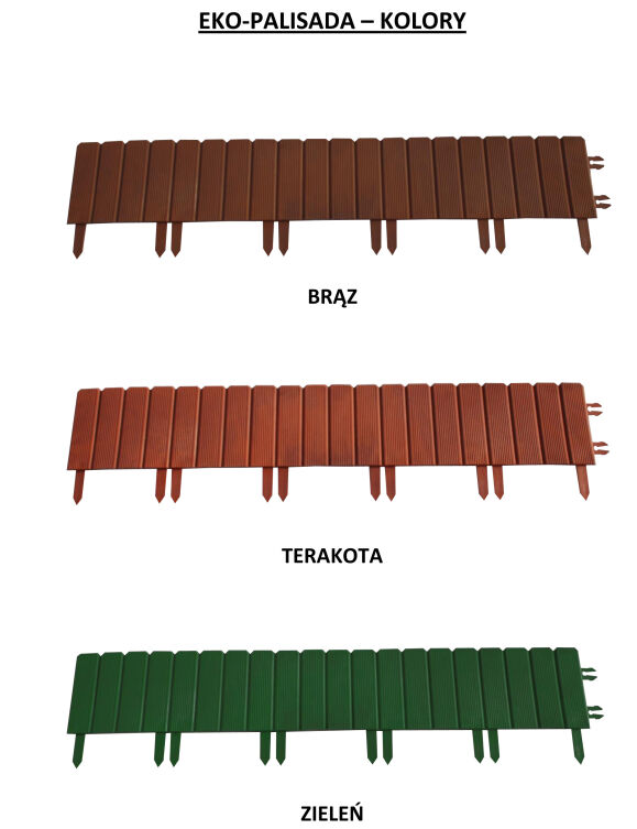 Eko - Palisada Zielona H-1000mm/ W-170mm