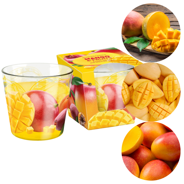 Świeca zapachowa Mango & Fruits 115g | Czas palenia 30h