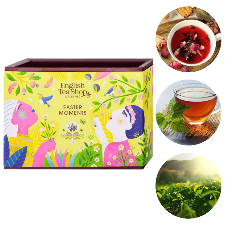 English Tea Shop Organic Kolekcja herbat i herbatek wielkanocnych piramidki 3 smaki 24 g Bio