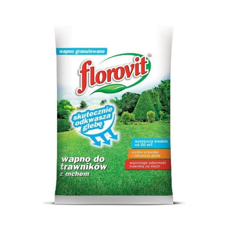 Florovit wapno do trawnika trawy z mchem mech 20kg