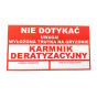 Naklejka ostrzegawcza ,,Karmnik deratyzacyjny'' 110 x 60mm 1szt