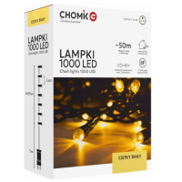 Lampki choinkowe LED 1000 szt. 53m, ciepły biały, 8 funkcji, zewnętrzne/wewnętrzne