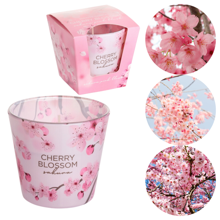 Świeca zapachowa Cherry Blossom 115g | Czas palenia 30h