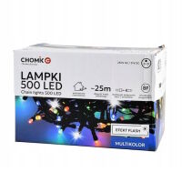 Lampki LED 500L Multikolor + Zimny Flash, 3+25 m Wewn./Zewn. IP44