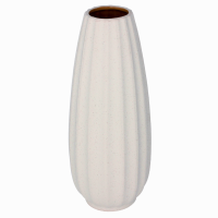 Wazon ceramiczny wysoki biały 12,5 x 12,5 x 32 cm – nowoczesna elegancja