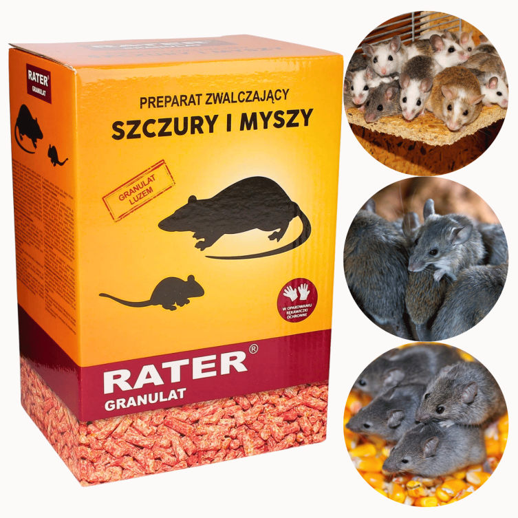 Rater Granulat, trutka na myszy i szczury, 1 kg