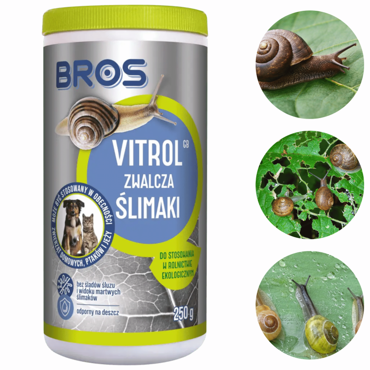 Vitrol GB – Skuteczny granulat na ślimaki 250 g – BROS