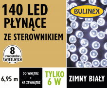 Lampki LED 140 LED pływające 6,95 m barwa zimna