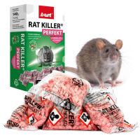 Rat Killer Perfekt 140g BEST granulat w saszetkach na gryzonie, zwalcza szczury i myszy, silna trutka, brodifakum