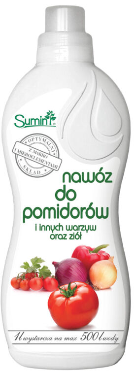 Nawóz Sumin do nawożenia Pomidorów i innych warzyw i ziół Optymalny Skład 1 L