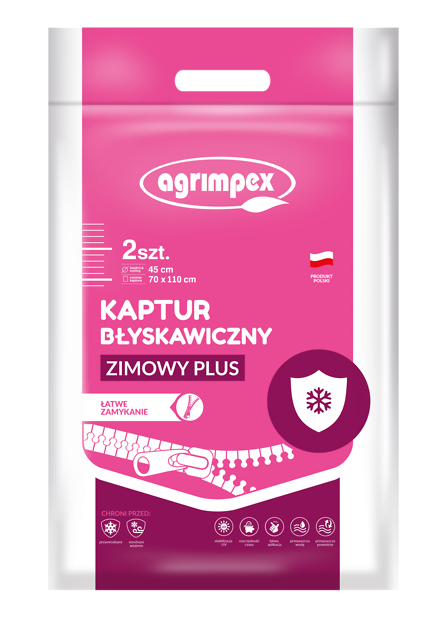 Kaptur ochronny z zamkiem błyskawicznym 70x110 cm 2 szt Agrimpex