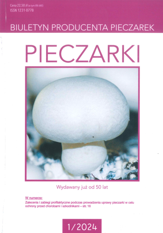 Pieczarki - biuletyn producenta pieczarek 1/2024