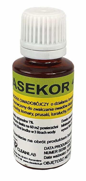 ASEKOR 400 PLUS Oprysk na muchy i owady 30ml koncentrat