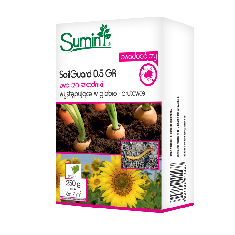 Sumin SoilGuard 0.5 GR 250g na 165 m2 na drutowce w glebie