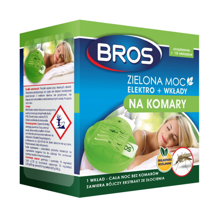 BROS Zielona Moc elektro + wkłady na komary (składniki roślinne)