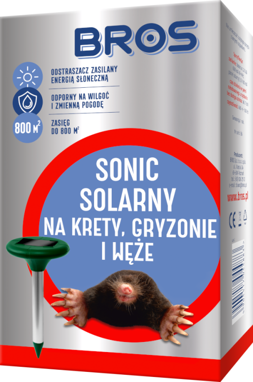 Sonic solarny urządzenie do odstraszania kretów BROS