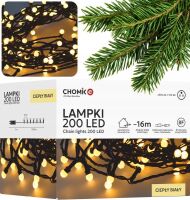 Lampki LED Kulki 200L Ciepły Biały – Idealne do Wnętrz i Na Zewnątrz!