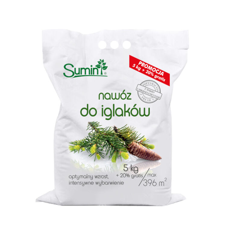 Nawóz Sumin do Iglaków Optymalny Skład 5kg + 1kg Gratis