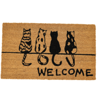 Wycieraczka Koty Welcome 75x45x1,5 cm – stylowa dekoracja do domu