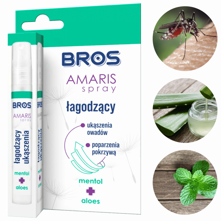 BROS Amaris Spray łagodzący ukąszenia 9 ml – natychmiastowa ulga