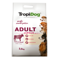 Tropidog Premium Adult SMALL Large Breeds Beef Rice wołowina 2.5kg