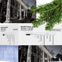 Kurtyna Sople 300 LED Zimny Biały + Flash 3+12 m Wewn./Zewn. IP44