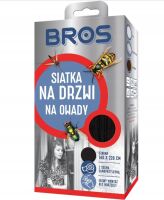 Bros Moskitiera na drzwi biała 140x220cm czarna