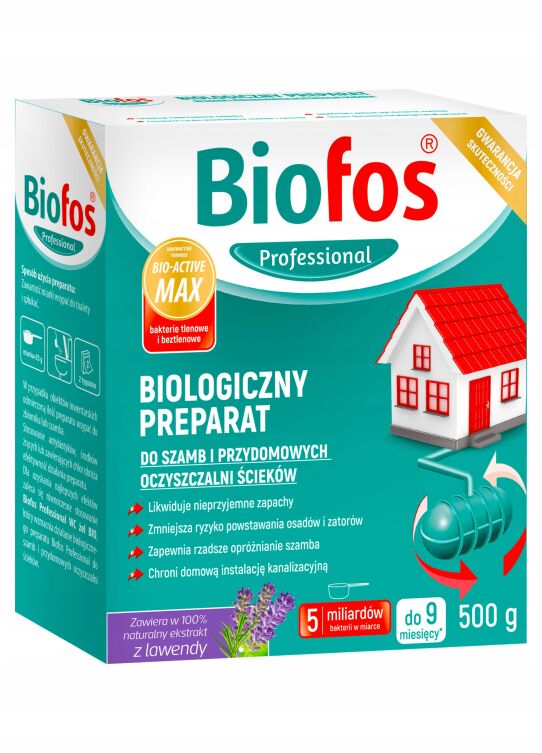 Biofos preparat do szamb i przydomowych oczyszczalni ścieków 500g