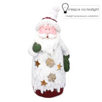 Figurka Bożonarodzeniowa - Mikołaj z Miejscem na Tealight 48 cm