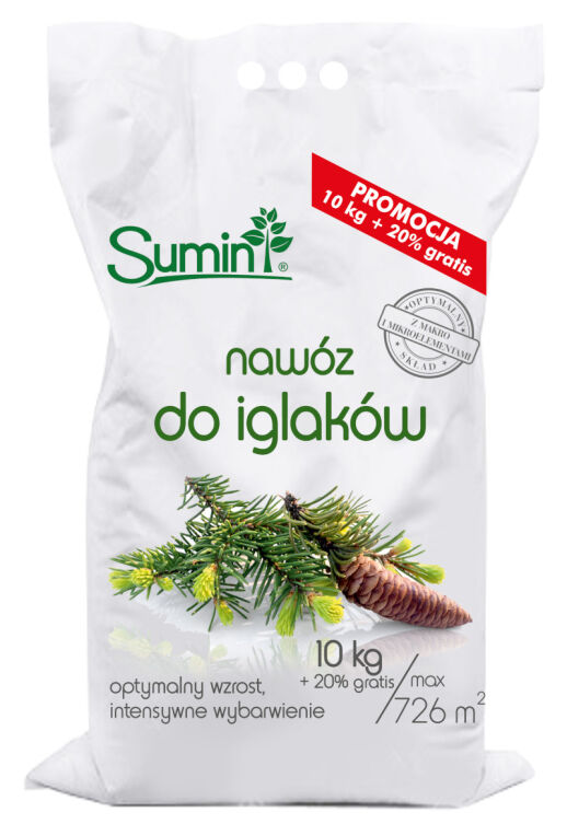 Nawóz Sumin do Iglaków Optymalny Skład 10kg + 2kg Gratis